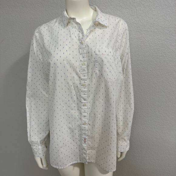 Old Navy White with Anchors Shirt - Picture 1 of 9